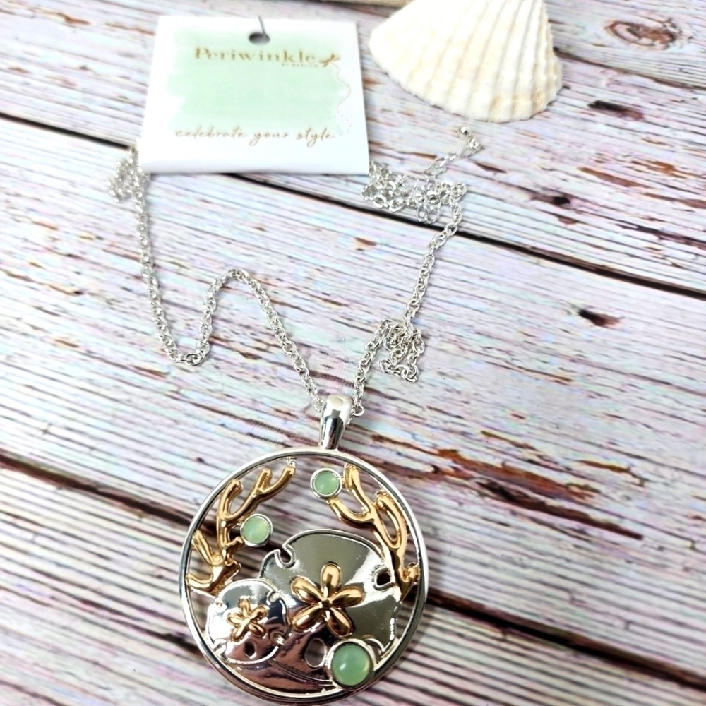 NEW PERIWINKLE BY BARLOW SILVER NECKLACE BEACH COASTAL VACATION - Picture 3 of 9